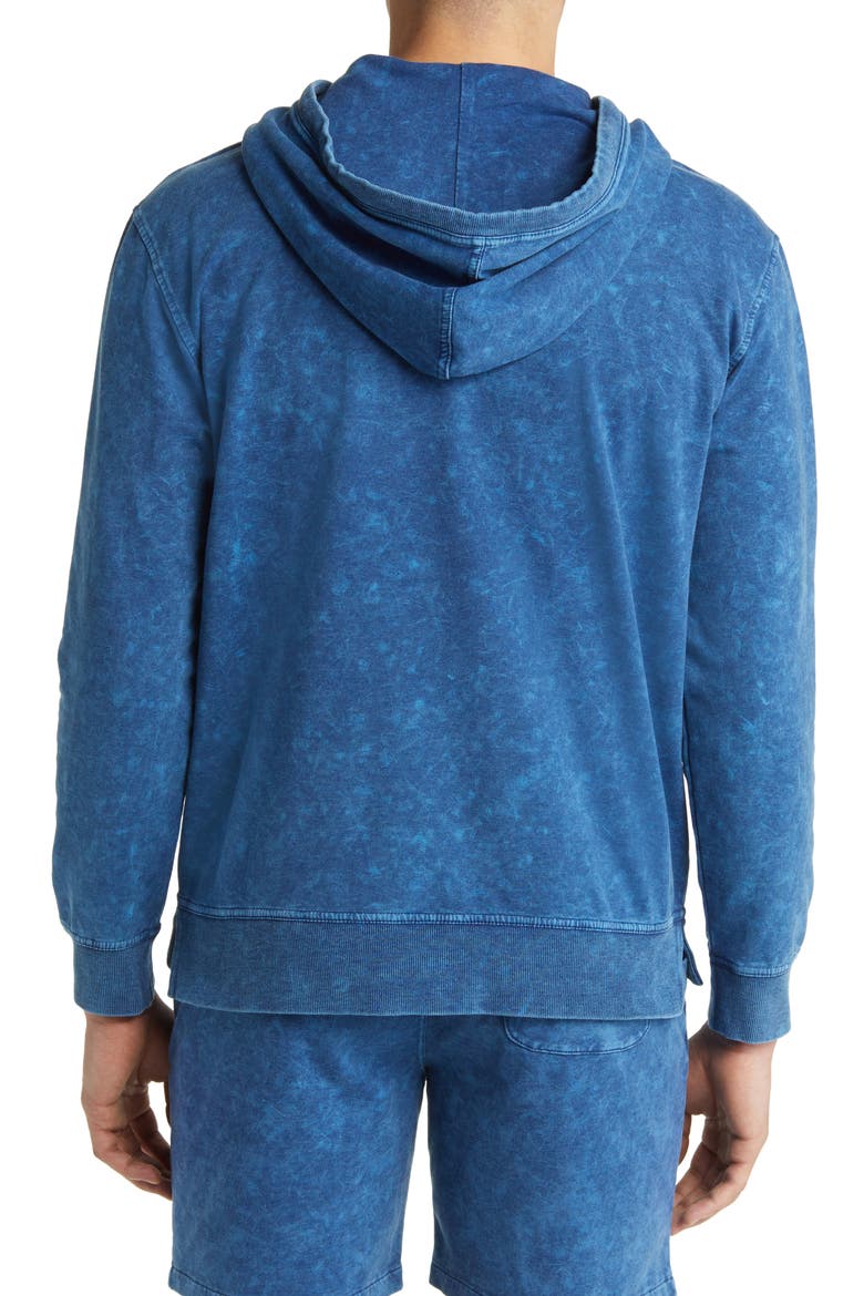 Acid Wash Fleece Hoodie, Alternate, color, NAVY