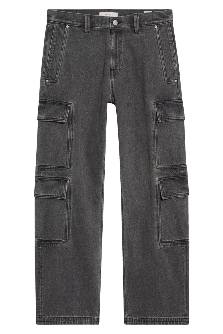 Clark Baggy Cargo Jeans, Main, color, BLACK
