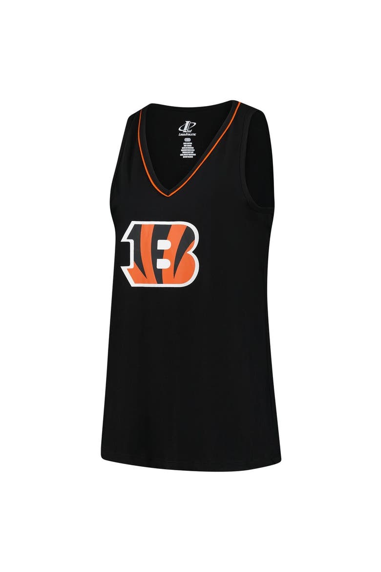 Women's Logo Athletic Black Cincinnati Bengals Plus Size Stellar Win V-Neck Tank Top, Alternate, color, Black