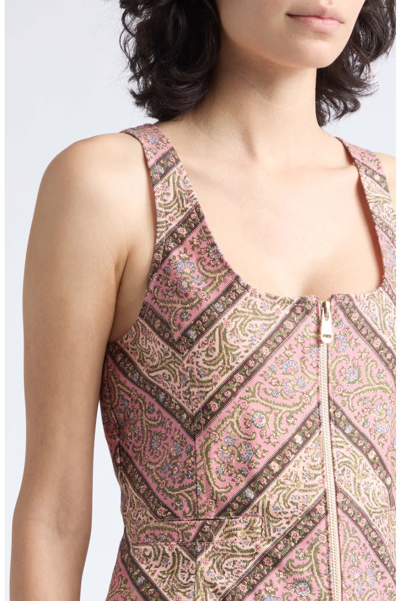 Nicole Paisley Denim Top, Alternate, color, AMOUR PINK MULTI