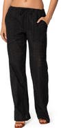 EDIKTED Lemon Eyelet Cotton Drawstring Pants