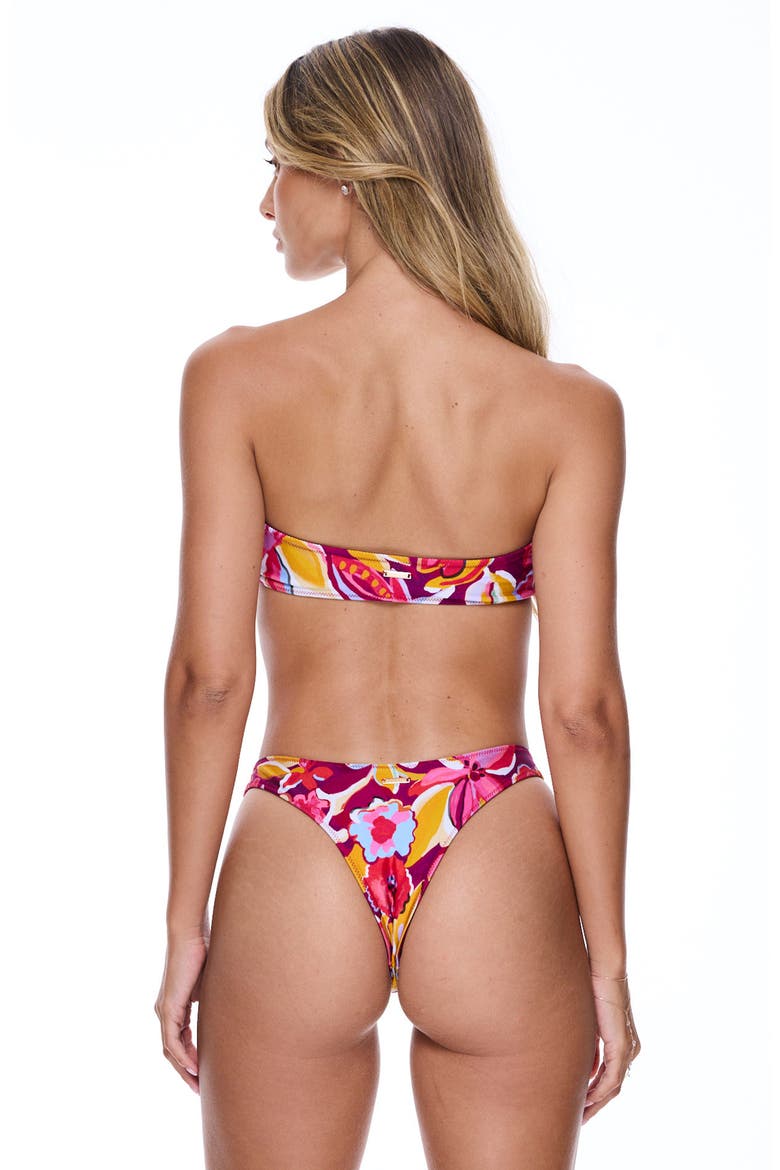 Le Bandeau Strapless Bikini Swim Top, Alternate, color, FLORALIA