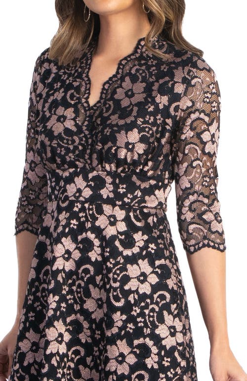 Kiyonna Mon Cherie Lace Cocktail Dress In Multi