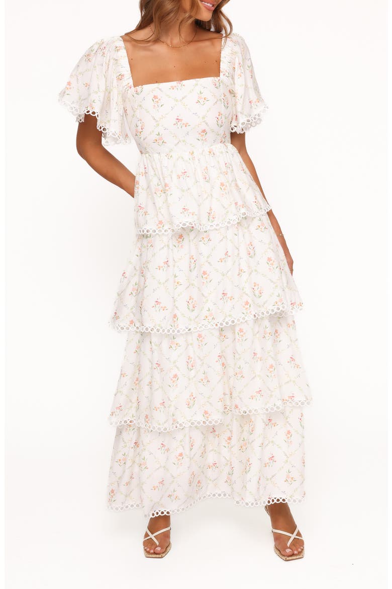 Chapel Maxi Dress, Main, color, WHITE VINTAGE FLORAL