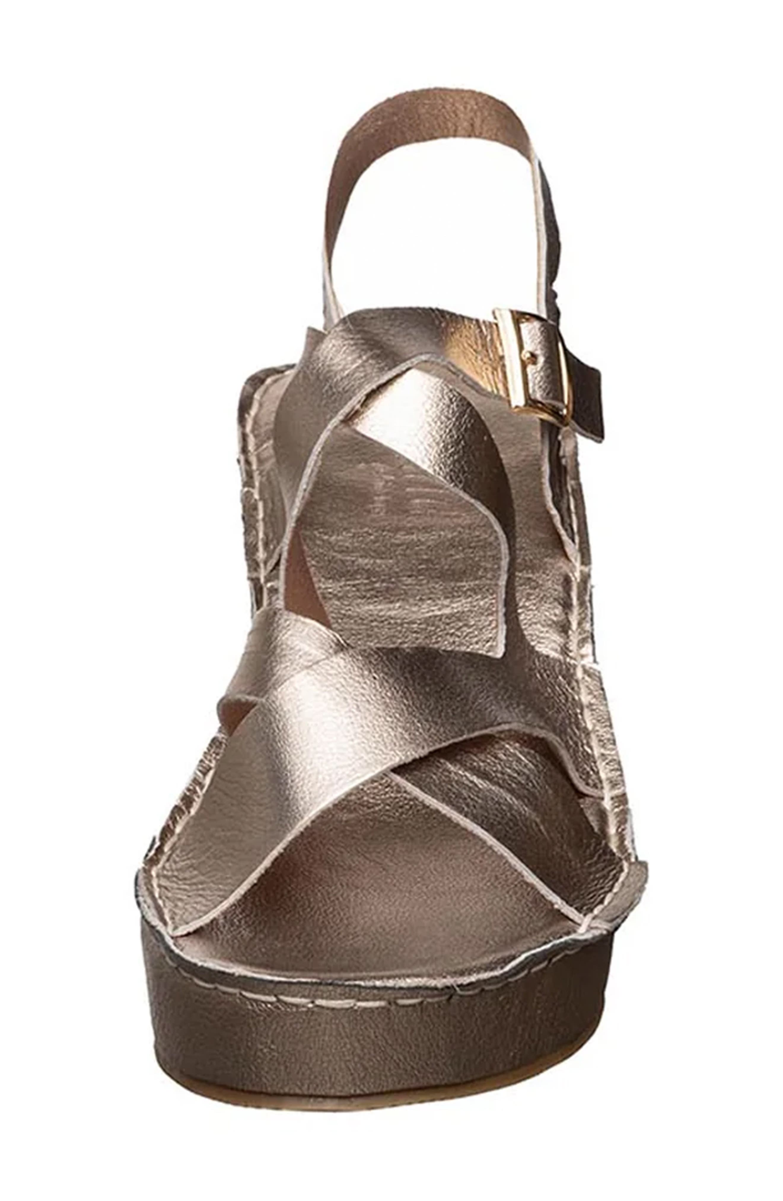 ANTELOPE Sari Platform Wedge Sandal, Alternate, color, Champagne