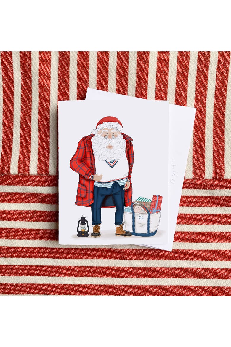 Holiday Winter Greeting Cards "Preppy Santa", Alternate, color, Multi-Pack