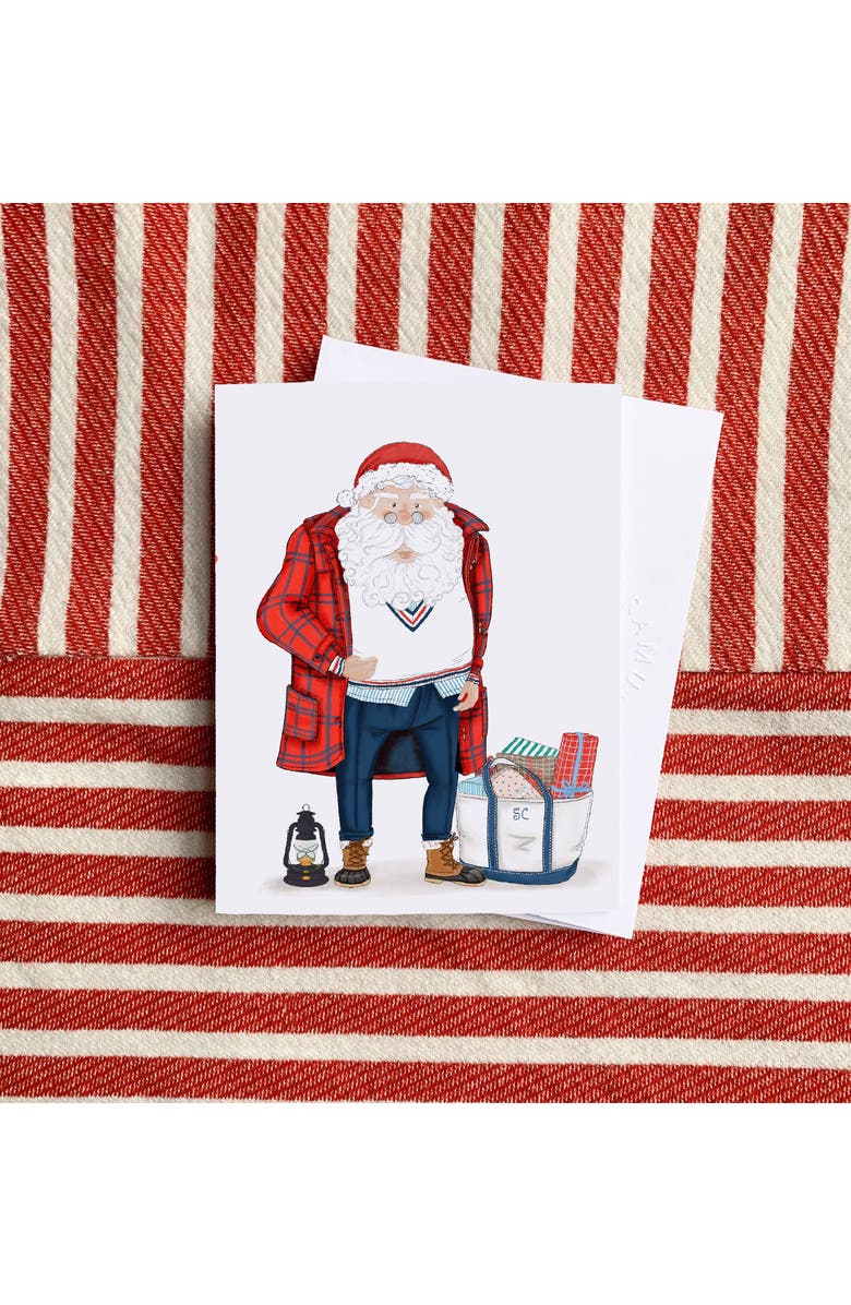 Ramus & Co Holiday Winter Greeting Cards "Preppy Santa", Alternate, color, Multi-Pack