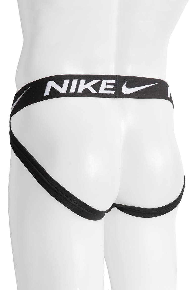 Assorted 3-Pack Dri-FIT Essential Micro Stretch Jockstraps, Alternate, color, BLACK