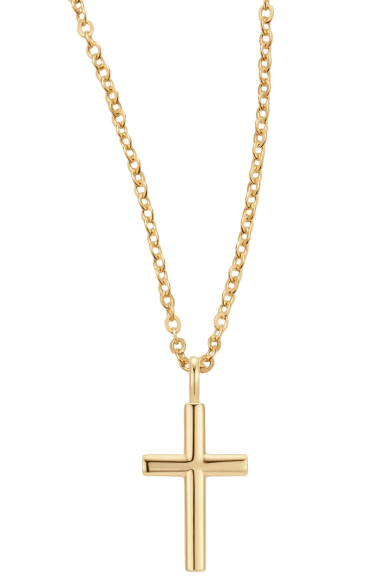 Full Cross Necklace, Main, color, Gold Vermeil