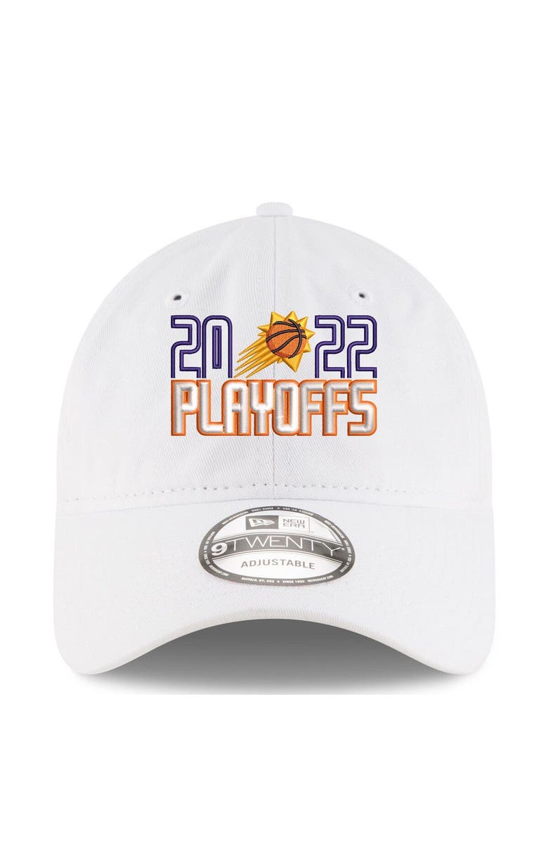 New Era Men's New Era White Phoenix Suns 2022 NBA Playoffs Bubble Letter 9TWENTY Adjustable Hat, Alternate, color, 