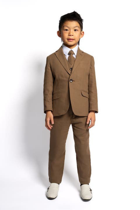Kids' Oasis 5-Piece Slim Fit Linen Suit (Baby, Toddler, Little Kid & Big Kid)