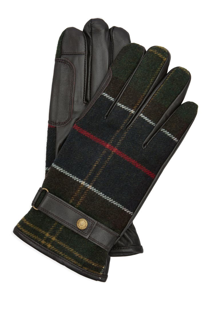 Aubrey Tartan Waterproof Touchscreen Gloves, Main, color, BLACK CLASSIC TARTAN