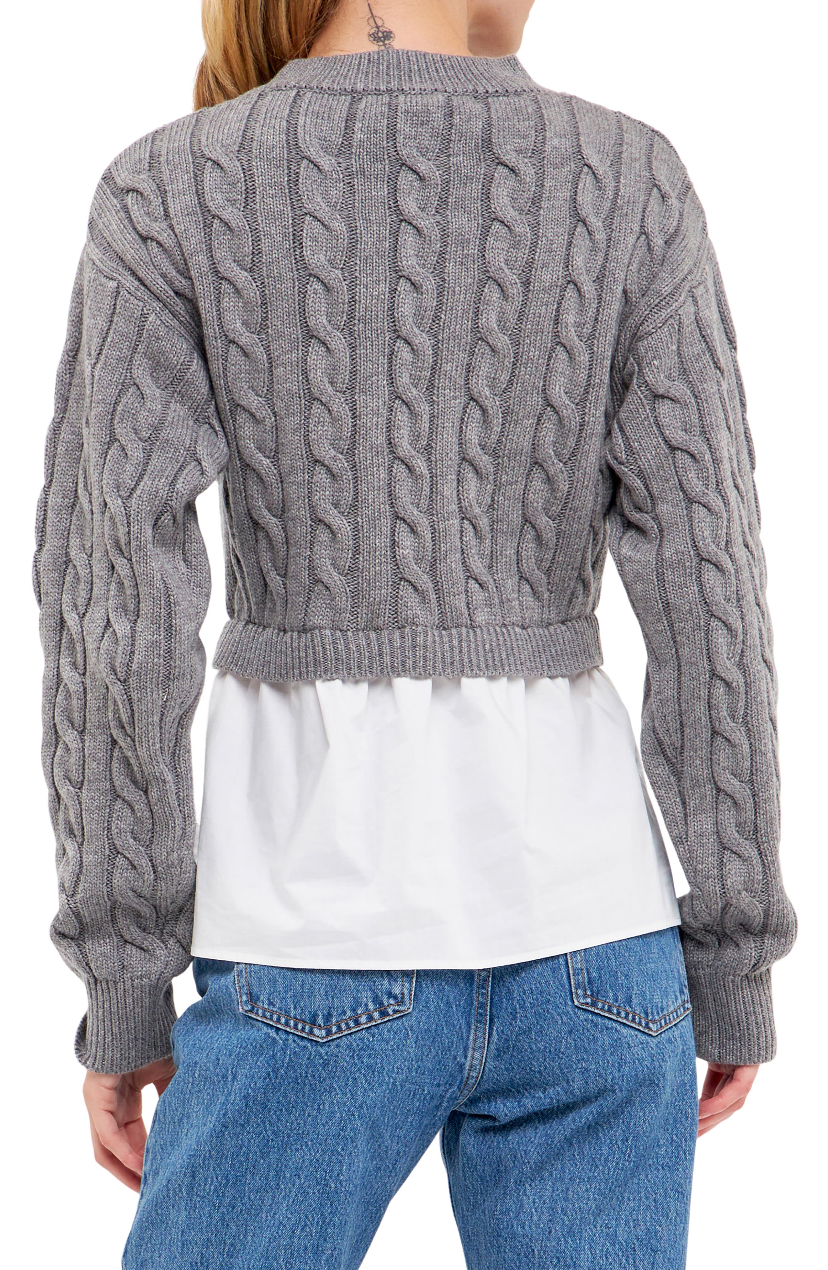 Layered Cable Sweater - image 2