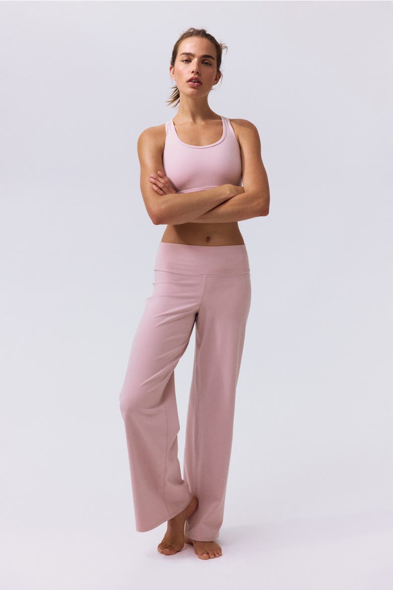 Wide Sports Leggings With Softmove, Main, color, Blush pink