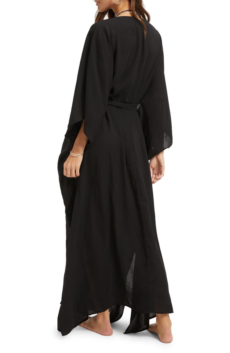 Good American Goddess Cover-Up Robe, Alternate, color, Black001