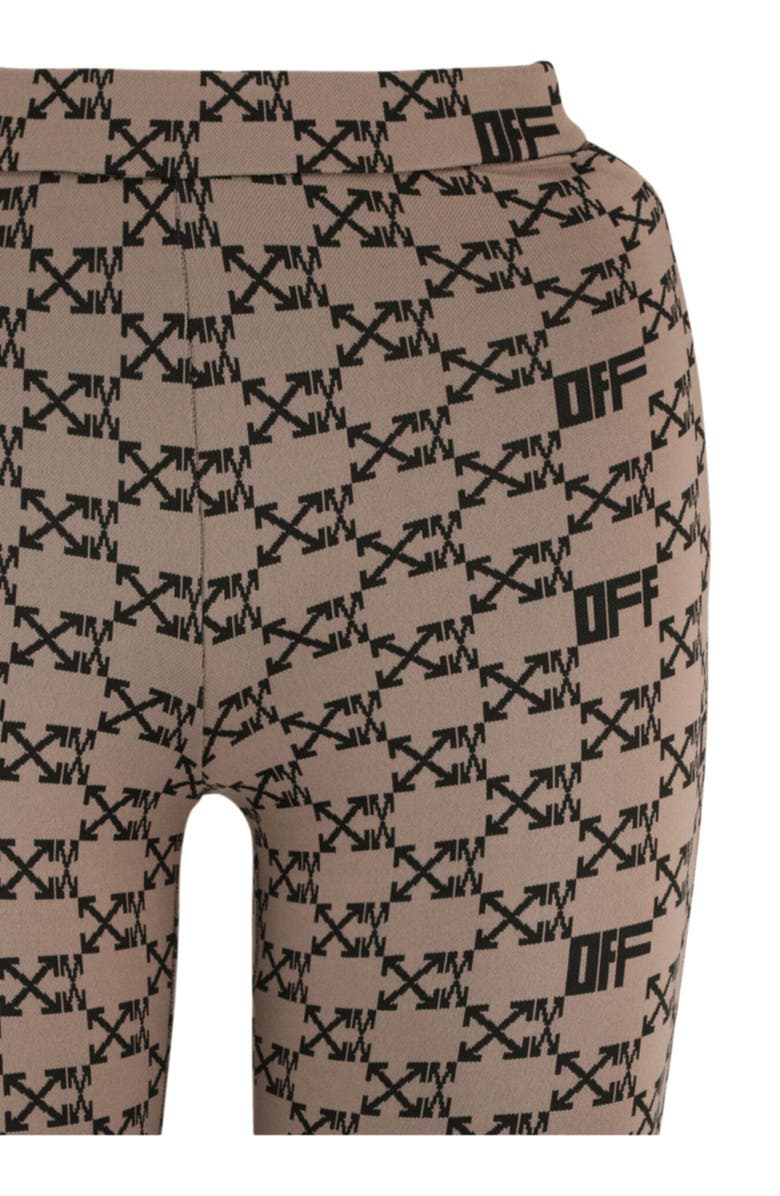 Off-White Logo Monogram Split Hem Leggings, Alternate, color,