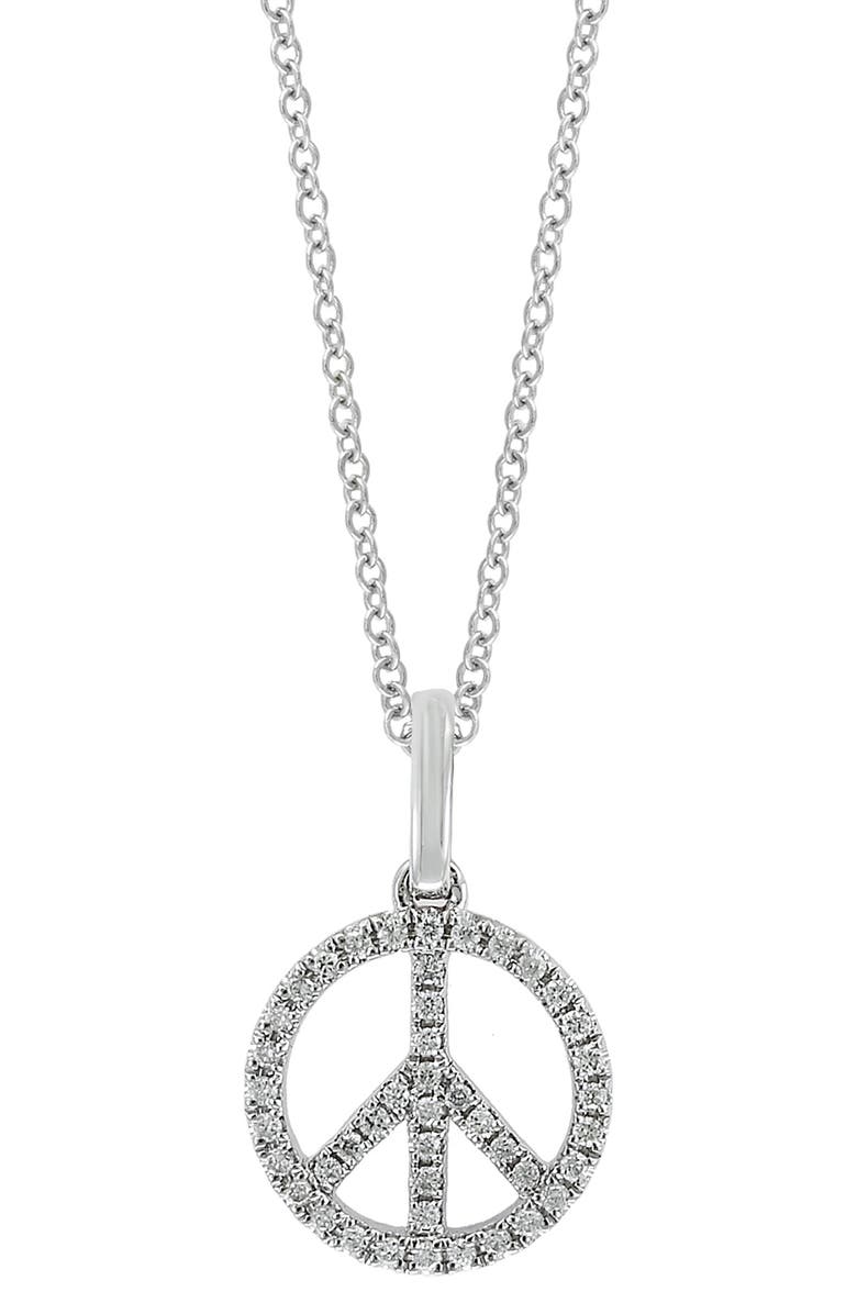 EFFY Diamond Pavé Pendant Necklace - 0.12ctw, Main, color, Silver