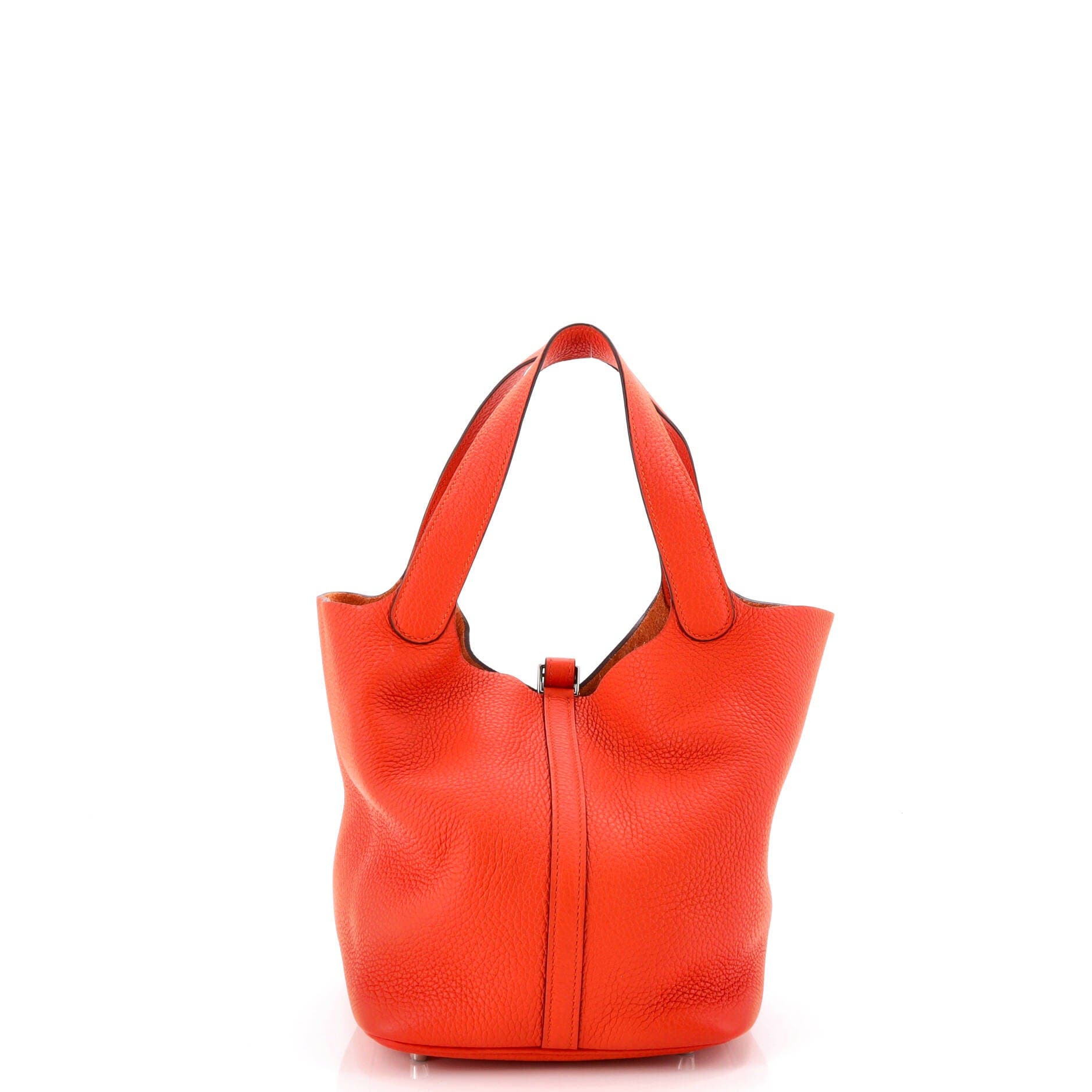 Pre-Owned Hermes Picotin Lock Bag Clemence MM, Alternate, color, Feu