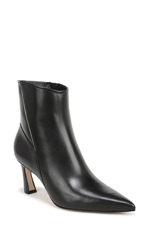 Eva Leather Pointed Toe Bootie
