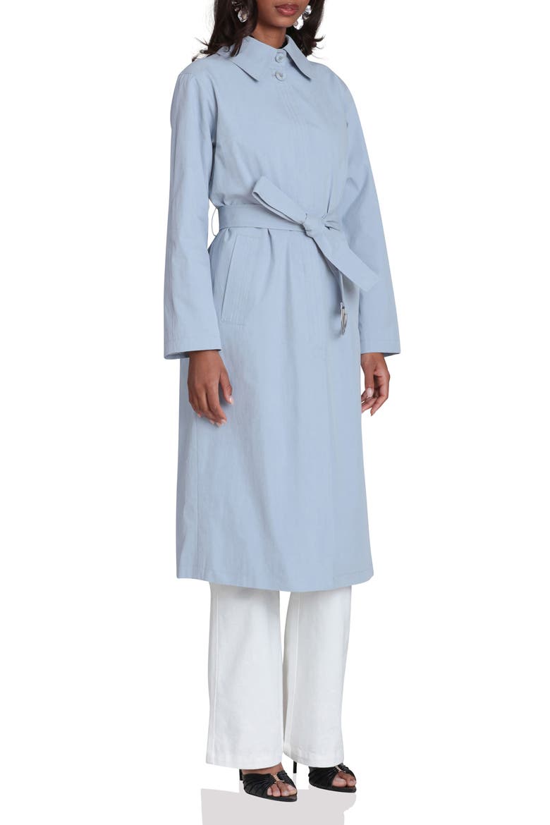 Minimalist Cotton & Nylon Trench Coat, Alternate, color, SKY