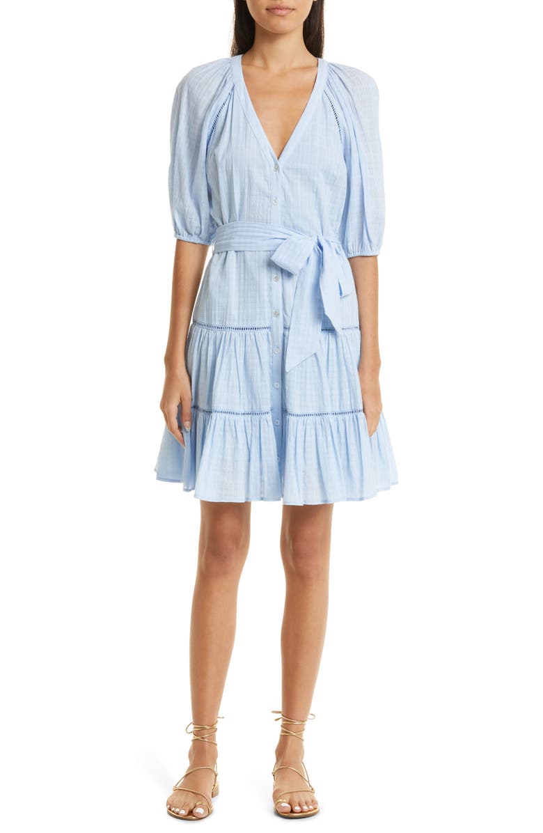 Veronica Beard Dewey Cotton Button-Up Dress, Main, color,