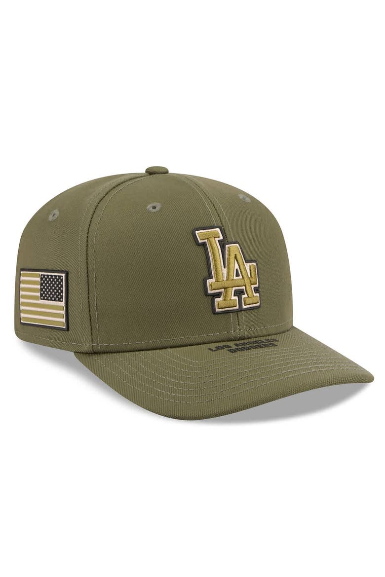 Men's New Era  Olive Los Angeles Dodgers 2026 Armed Forces Day 9SEVENTY Adjustable Hat, Main, color, Olive