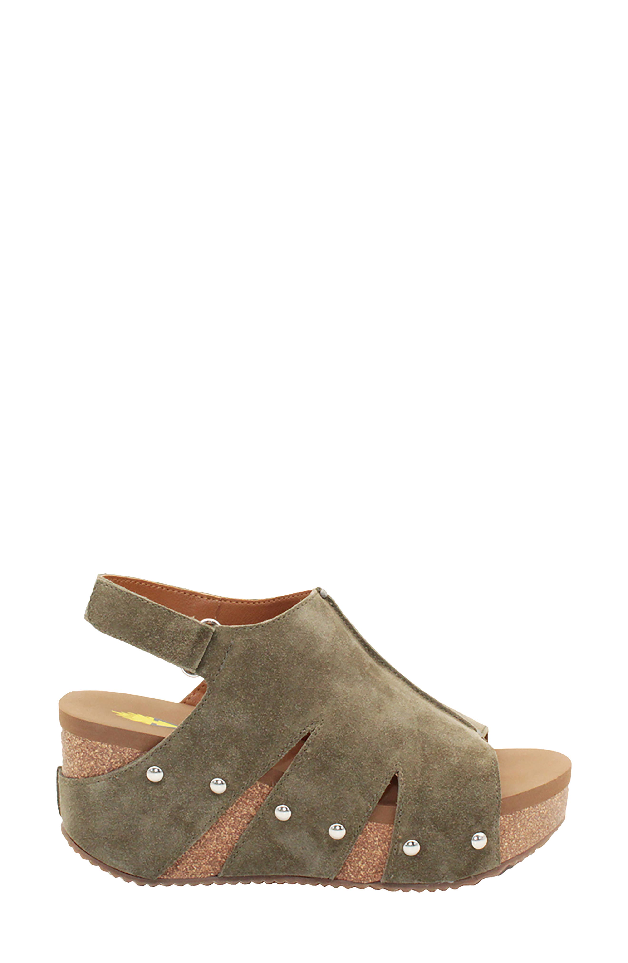 Montpelier Platform Wedge Sandal, Alternate, color, OLIVE