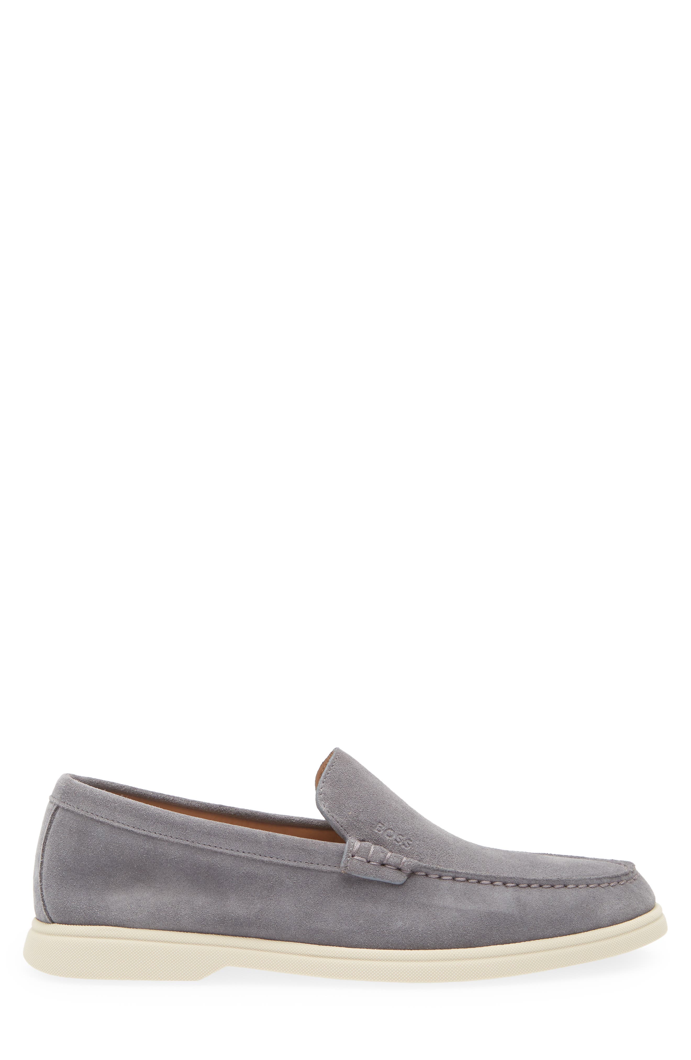 BOSS Sienne Moc Toe Loafer, Alternate, color, Grey