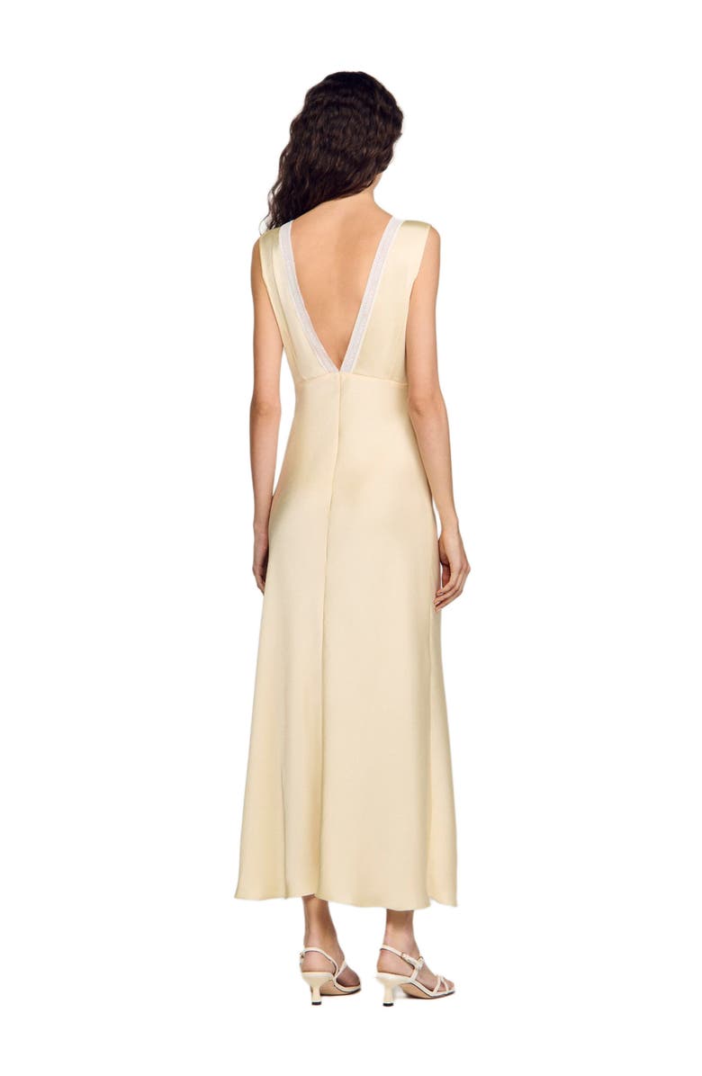 SANDRO Satin-effect maxi dress, Alternate, color, 