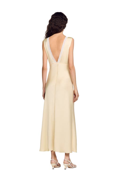 Sandro Satin Effect Maxi Dress