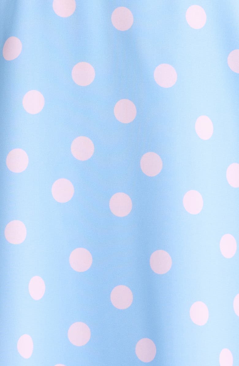 All in Favor Corset Sleeveless Midi Dress, Alternate, color, Blue Pink Dot