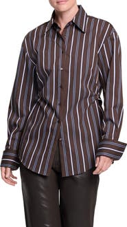 TWP The Night We Met Striped Long Sleeve Shirt