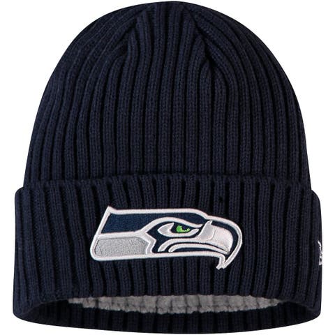 Youth New Era College Navy Seattle Seahawks Team Core Classic Cuffed Knit Hat