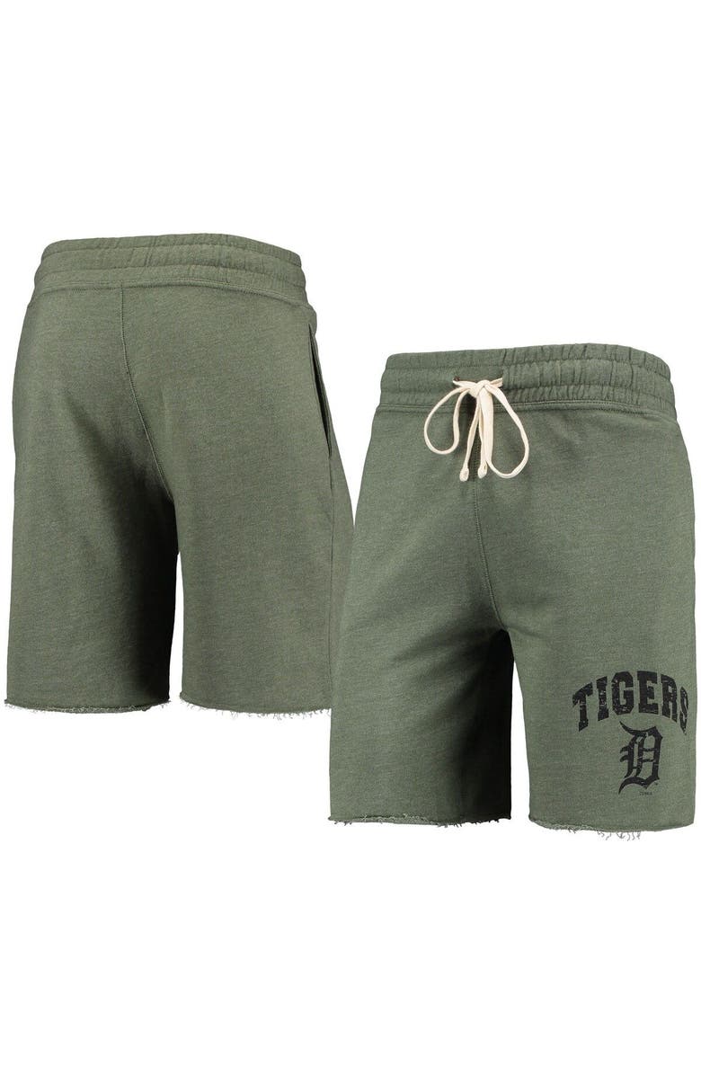 CONCEPTS SPORT Men's Concepts Sport Heathered Olive Detroit Tigers Mainstream Tri-Blend Shorts, Main, color,
