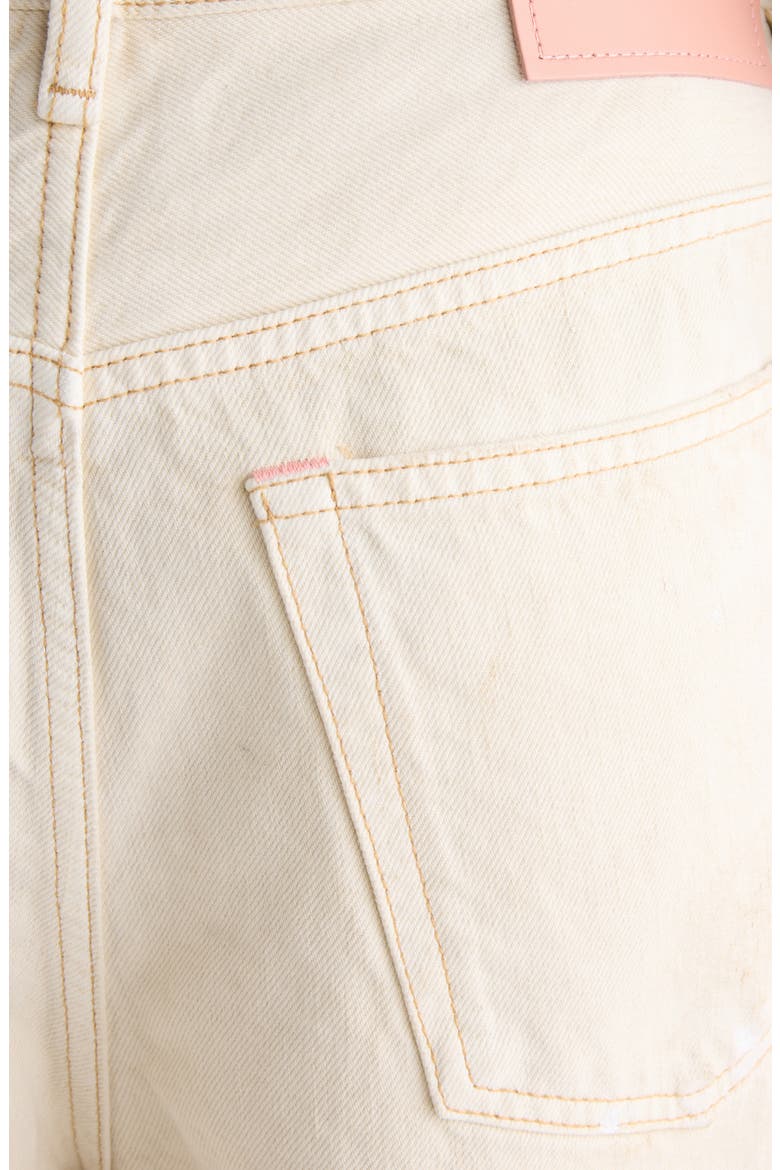 Judda Trafalgar Paint Splattered Denim Bermuda Shorts, Alternate, color, WHITE