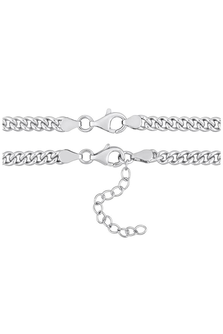 Sterling Silver Lab Grown Emerald Necklace & Bracelet Set, Alternate, color, GREEN