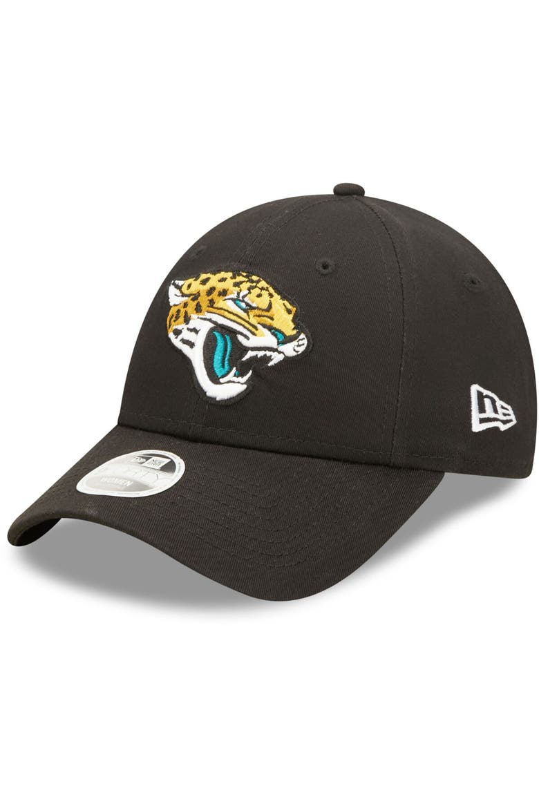 Women's New Era Black Jacksonville Jaguars Simple 9FORTY Adjustable Hat, Main, color, Black