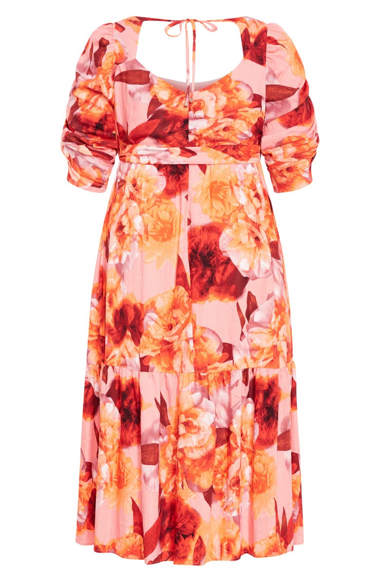 City Chic Poppie Floral Belted Maxi Dress, Alternate, color, Romance Floral