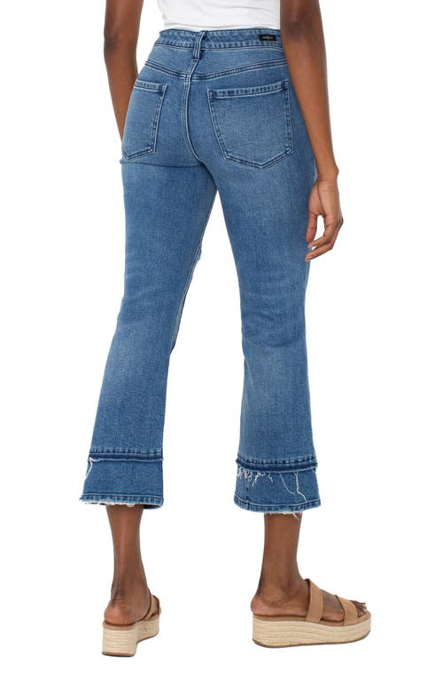 Shop Liverpool Los Angeles Hannah Seamed Crop Flare Jeans In Tremont
