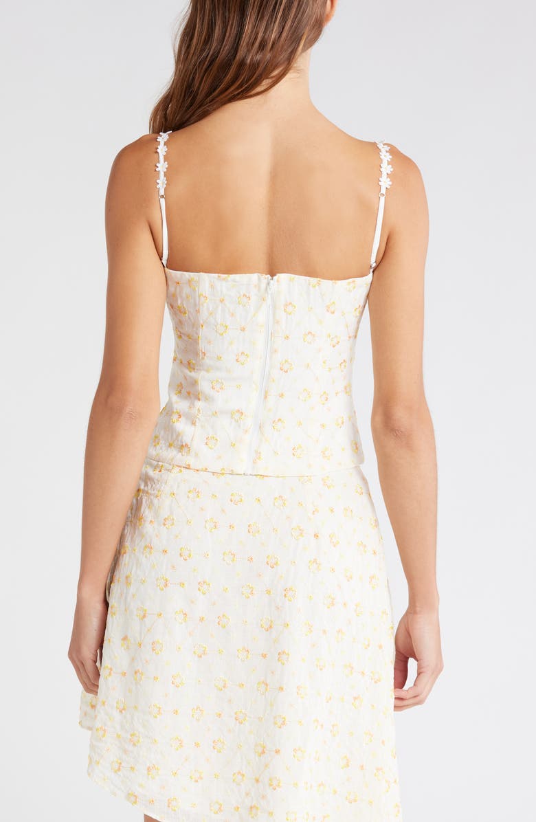 Mistress Rocks Floral Embroidered Corset Top, Alternate, color, Floral