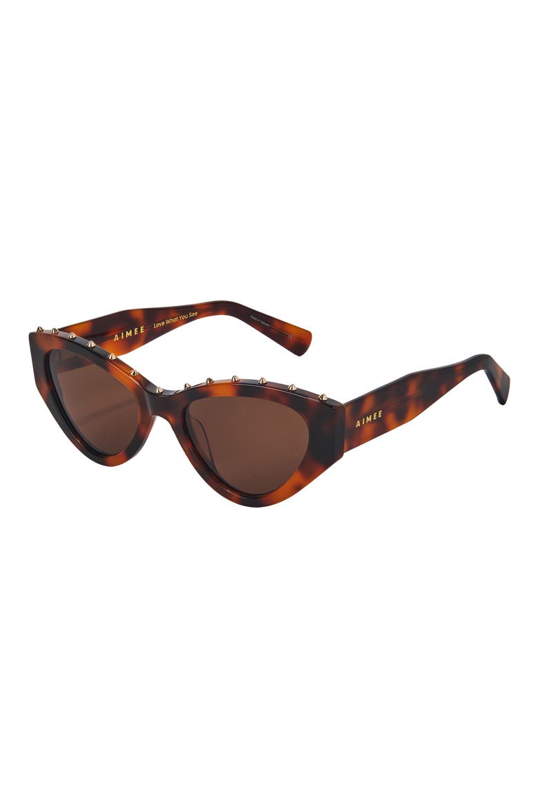 53mm Gradient Cat Eye Sunglasses, Alternate, color, TORT