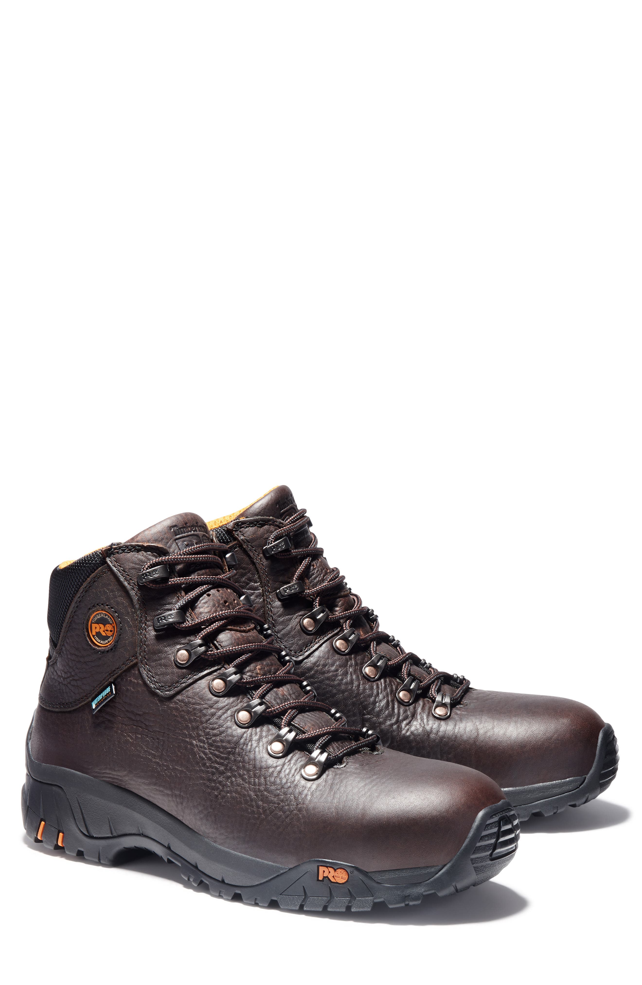Timberland TiTAN Alloy Toe Waterproof Work Boot, Alternate, color, Brown