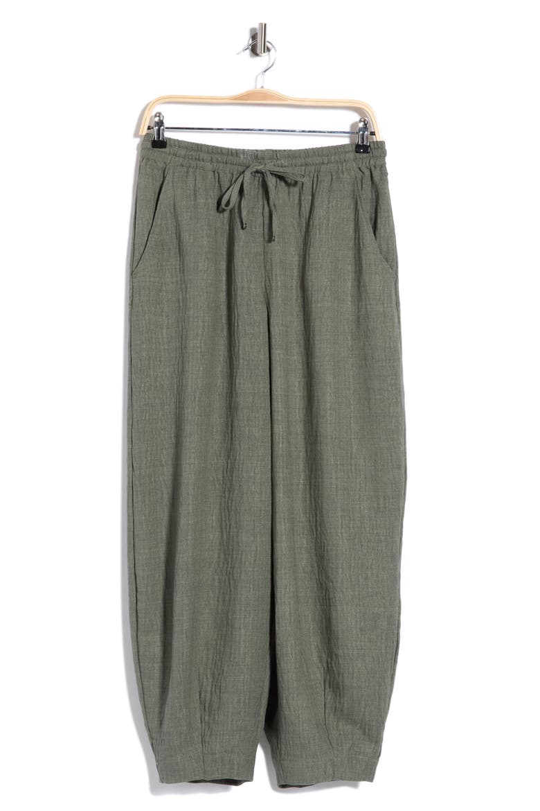 Drawstring Waist Lantern Leg Pants, Main, color, H. MOSS