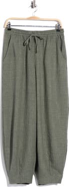 MAX STUDIO Drawstring Waist Lantern Leg Pants