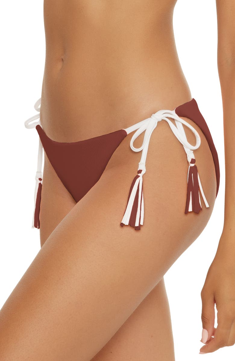 Becca Modern Edge Reversible Bikini Bottoms, Alternate, color, Coconut