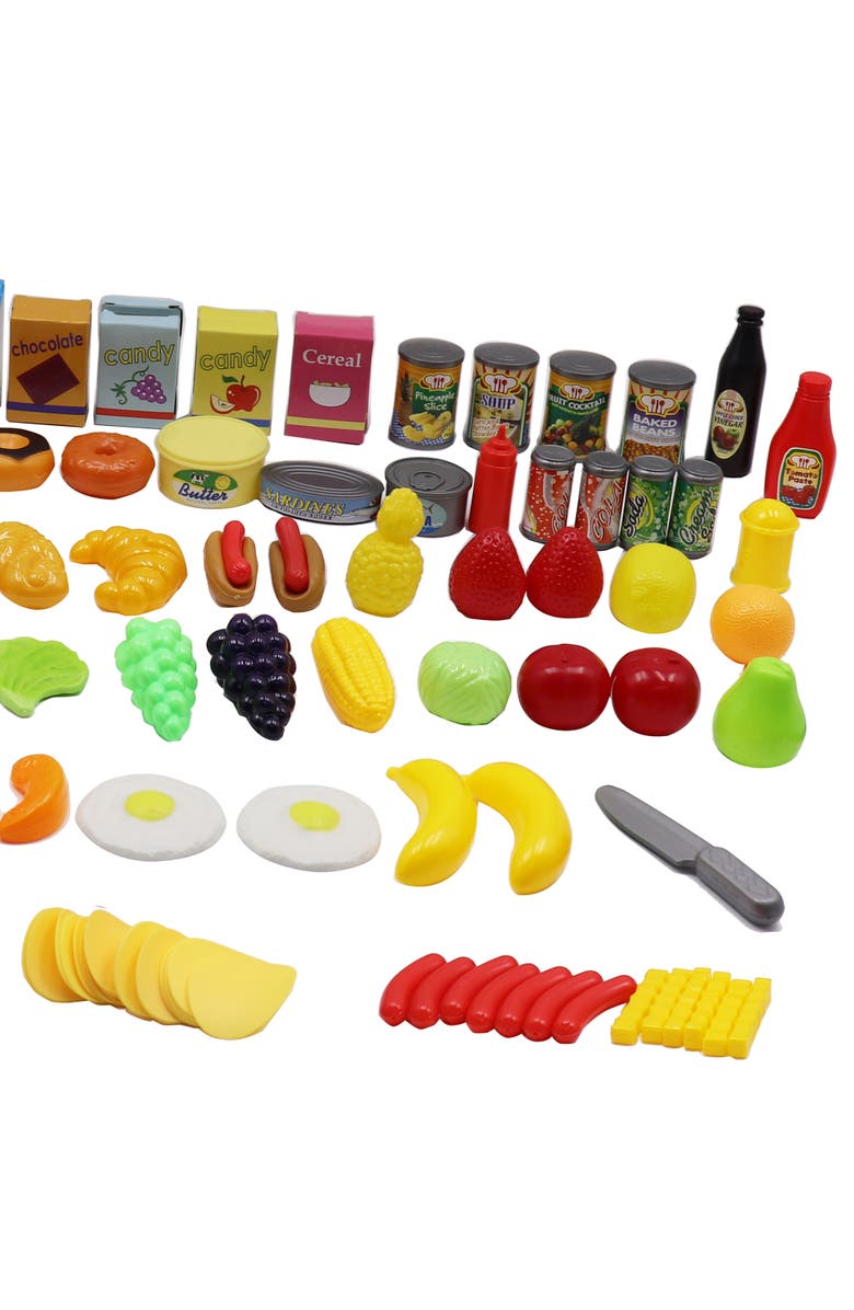 Gi-Go Toy Dream Collection, Pretend Food Set with Carry Bag, 120 Pieces, Alternate, color, Multicolored