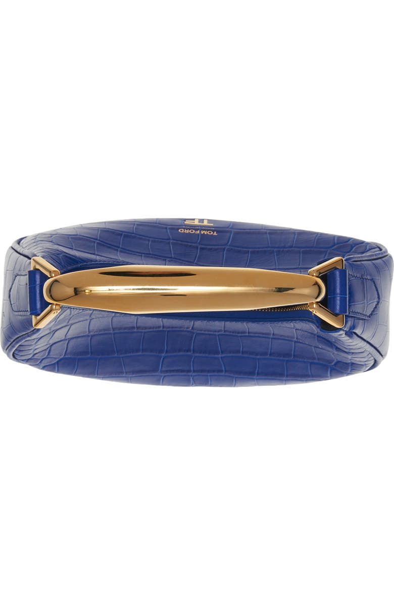 TOM FORD Mini Bianca Croc Embossed Leather Hobo, Alternate, color,