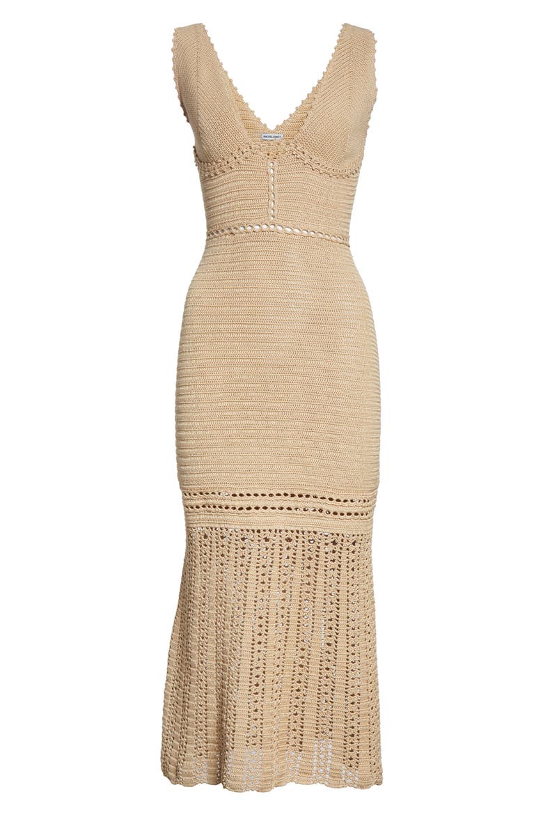Contender Crochet Dress, Alternate, color, GOLD
