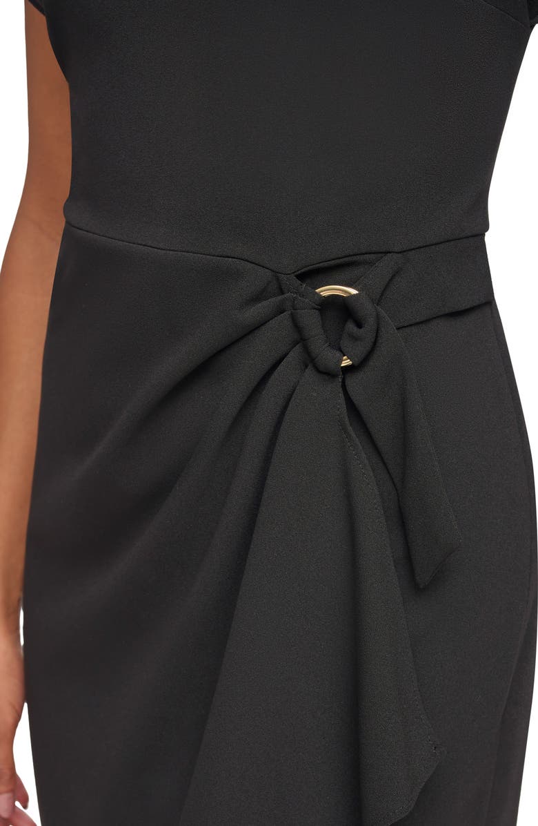 DKNY Flutter Sleeve Faux Wrap Dress, Alternate, color,