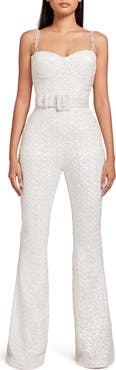 NADINE MERABI Lucinda Sequin Sleeveless Jumpsuit